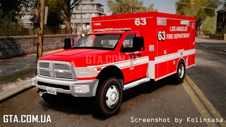 Dodge Ram 3500 2011 LAFD Ambulance [ELS]